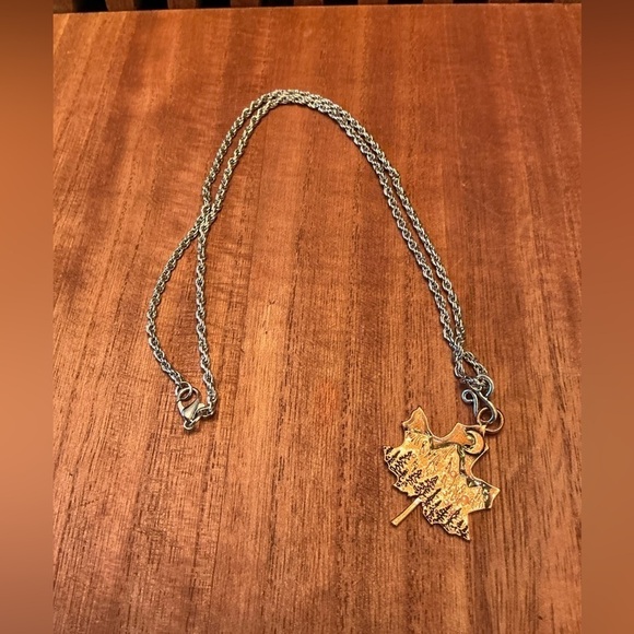 Jewelry - Unique Necklace with mountain scene, 24” Brand New!